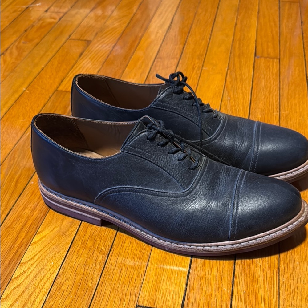 Men's Black Leather Oxford Shoes